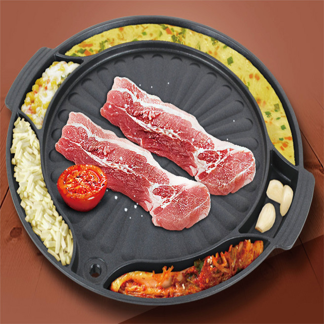 계란찜구이판 원형 식당 고기불판 계란불판