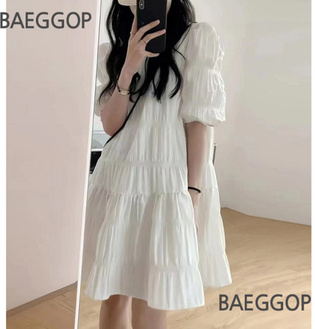 배꼽 D115-3 타머브 빅사이즈여성 여름 주름원피스 44-110