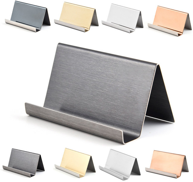 더블리스 메탈 명함 꽂이 거치대, 무광블랙, 1개