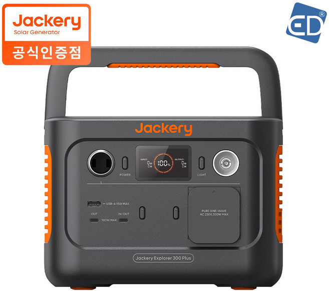 잭커리 JACKERY 300Plus 휴대용 캠핑용 배터리 /ED, 23cm, 잭커리300plus, 1개, 1개