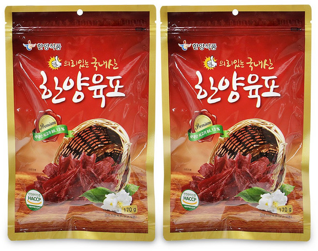 한양식품 국내산쇠고기 한양육포 170g x 2개 안주 간식