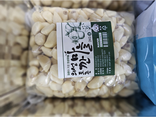 2025년 의성마늘 한지형 육쪽의성 햇마늘, 1개, 의성토종깐마늘 중품 2kg 약 반접