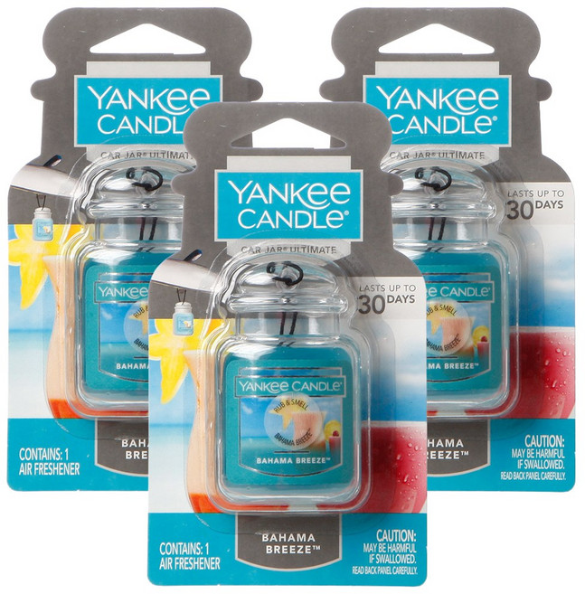 양키캔들 카자 얼티메이트 차량용 방향제, 3개, BAHAMA BREEZE