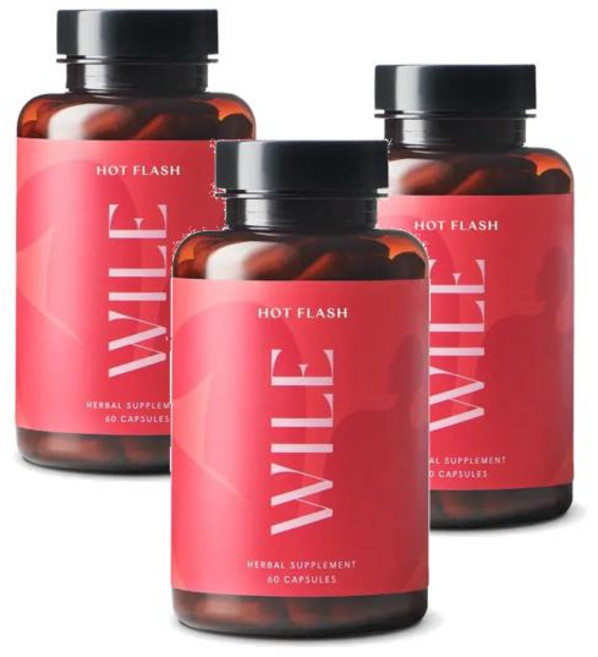 와일 핫 플래쉬 우먼 메노포즈 세이지 칡뿌리 캡슐 WILE Hot Flash Women Menopause, 3개
