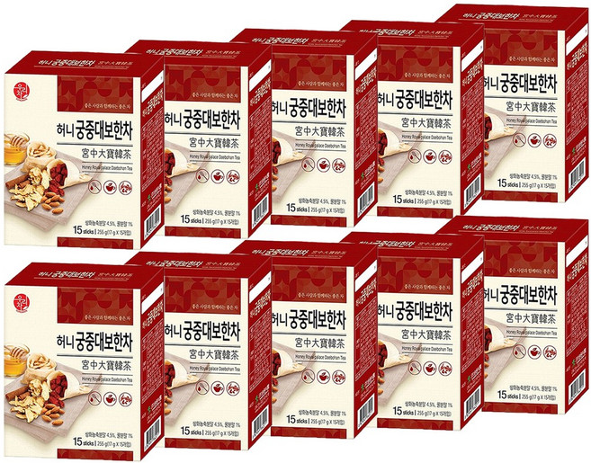 송원 우리차 허니 궁중 대보 한차 건강차 (총150T), 17g, 15개입, 10개