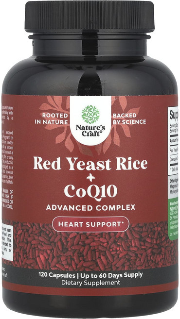 Nature's Craft 홍국 + CoQ10 캡슐 120정, NaturesCraft홍국CoQ10캡슐120정, 1개