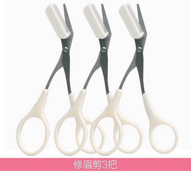 ETUDE HOUSE 韓式帶梳修眉剪, 1支, 眉剪1支,常規粉色, 常規粉色