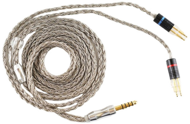 HD650 HD660S 耳機升級線 M92 HD6xx HD58X HD600 16股鍍銀, 4.4MM, 1個, 灰色