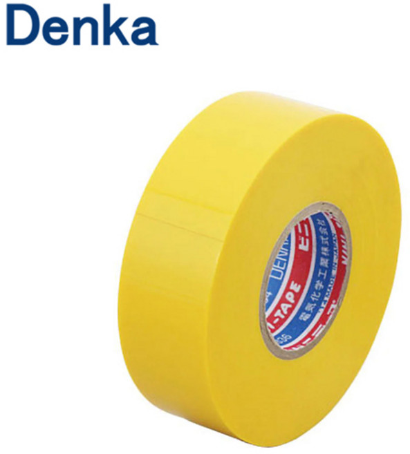 덴카 101 친환경 전기 절연 마감 테이프 노랑 10M 10개입 묶음