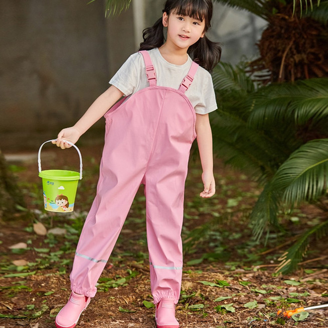 네스트 갯벌체험옷 미술전신가운 아동용 해루질복장, 연핑크