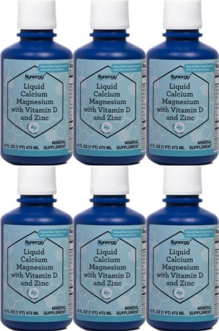 비타코스트 고흡수 칼슘 마그네슘 비타민 D3 아연 액상 액체, 6팩, 473ml - 쿠팡