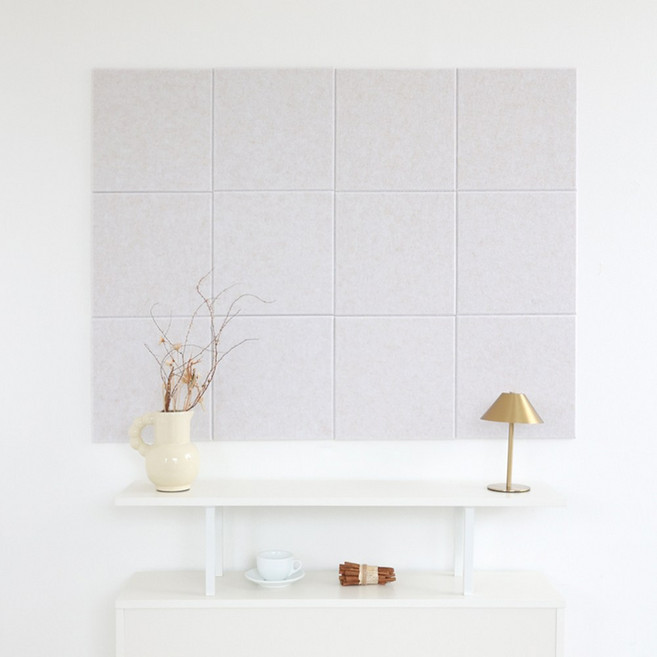 케이트가든 층간 벽간 소음 방지 현관문 방음 흡음재, 12개, 오트밀