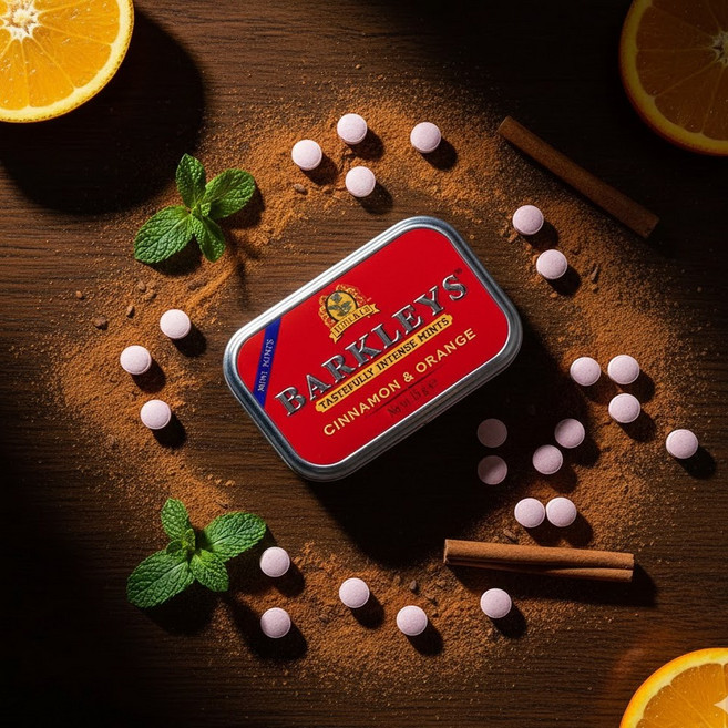 바클리즈 무설탕 미니 시나몬 캔디 잠깨는 졸음 사탕 맛있는 사탕, 2개, 15g