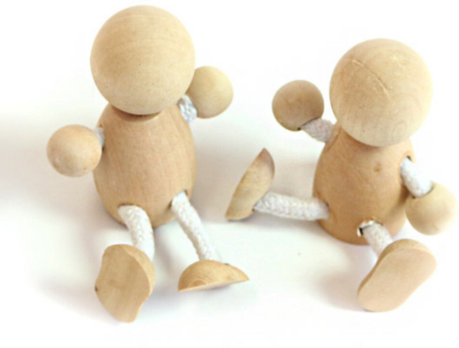 [더조은키즈] 목각 끈인형(2개1세트)