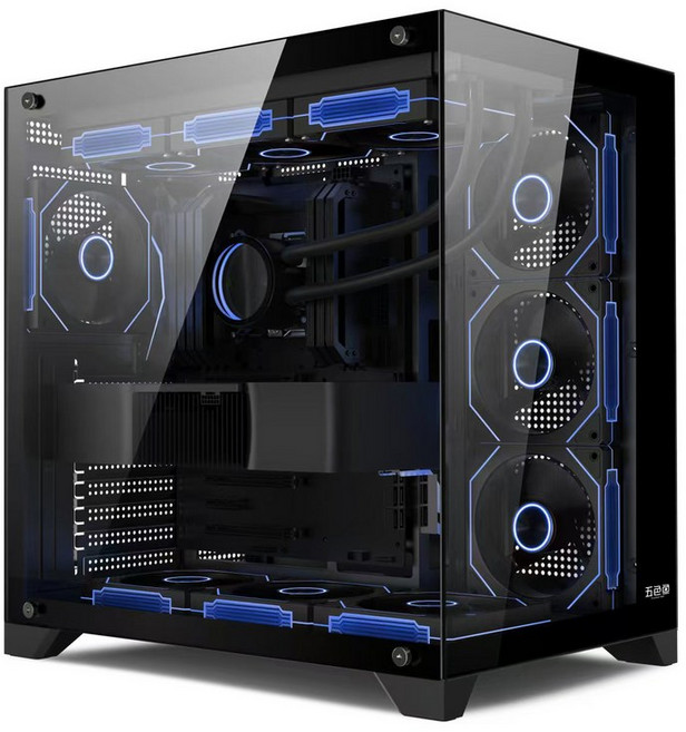五百國 白色電競機殼, 1個, 黑色