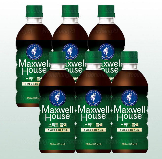맥스웰하우스 마스터 스위트 블랙, 500ml, 6개