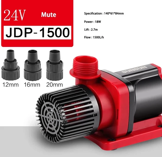 SUNSUN JDP DC 가변 주파수 조용한 Wifi 해양 암초 수족관 물고기 탱크 연못 100-240v 용 잠수정 워터 펌프, JDP-1500 NO WIFI, 110-220V, 1개