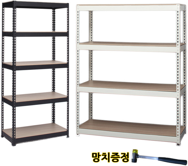 트렌드랙 무볼트 조립식 앵글선반, (가로)1200x(깊이)500x(높이)1800, 1개