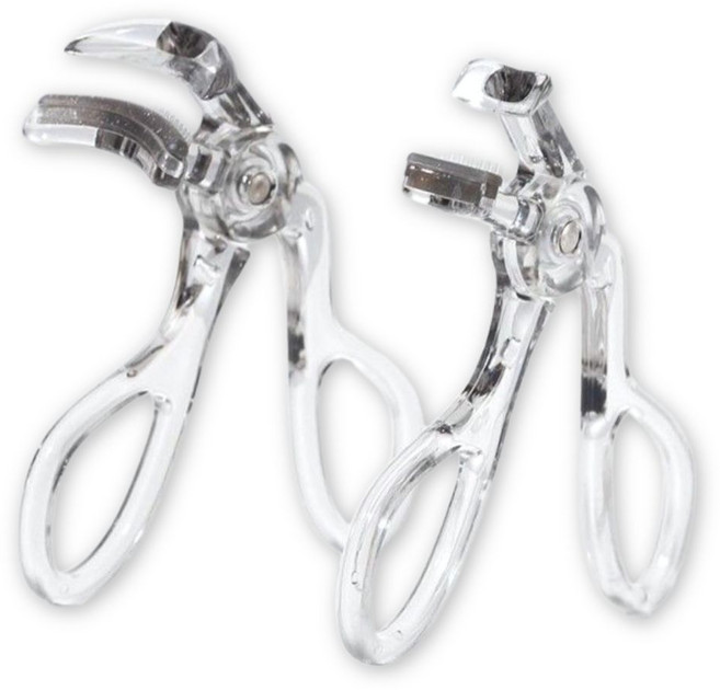 아이돌 빗 뷰러 2종 세트 속눈썹 안 찝히는 부분 컬링 C컬, 1세트, 투명