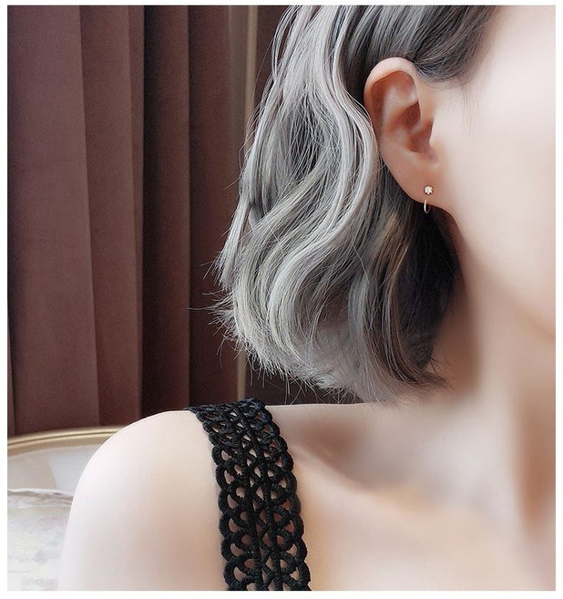 매이노 925실버 데일리 심플 원터치 귀걸이