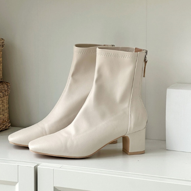 엠에스어패럴 여성용 스퀘어 스판 앵클부츠 삭스부츠 5CM