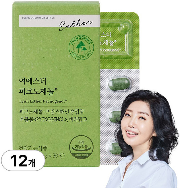 [본사직영] 여에스더 피크노제놀, 12개, 30정