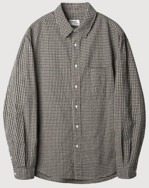 [러프사이드]ROUGH SIDE_ Primary Shirt Beige Gingham Check