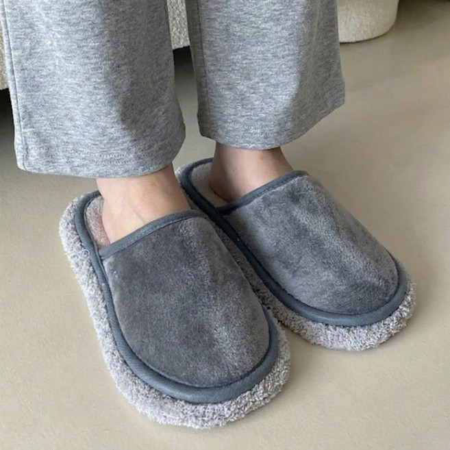 딜라이트홈 타이디 극세사 청소슬리퍼 걸레슬리퍼 청소걸레 바닥걸레, 막힘형 무드그레이, 1개