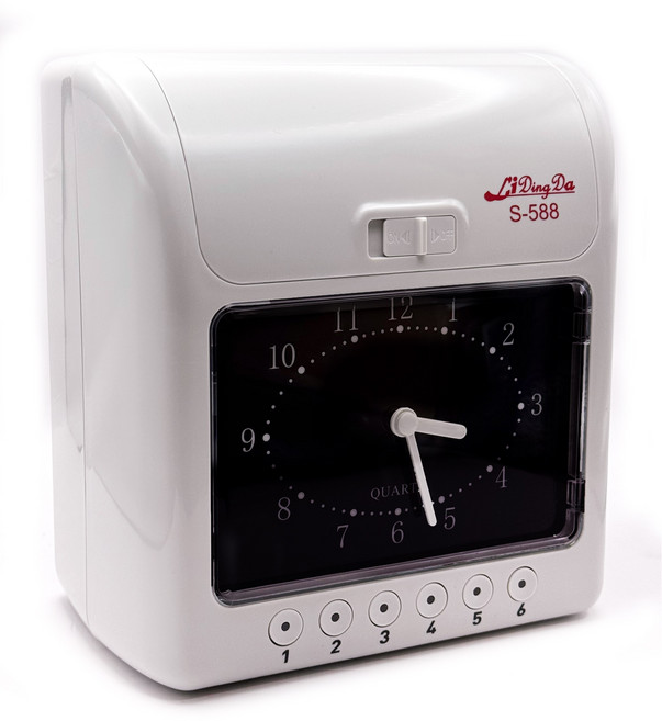 Li Ding Da S-588 六欄位指針型打卡鐘 停電記憶 自動移位 正反面辨識 馬達升級, 1個