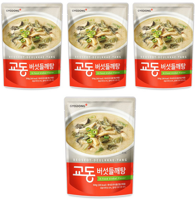 교동식품 버섯들깨탕, 500g, 4개