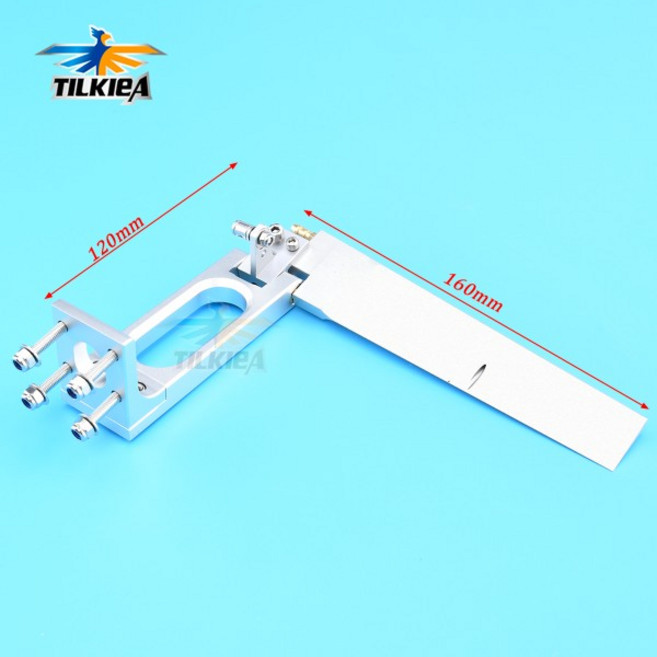 120x160mm 알루미늄 러더 워터 픽업 23-26cc 가스 엔진 RC 보트 총 길이