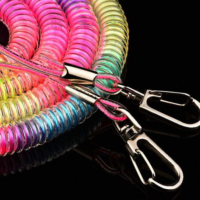999피싱 낚시대 분실 방지 안전 고리 스프링 줄 로드 와이어 핑거링, 20m, 1개, 혼합색상 20m
