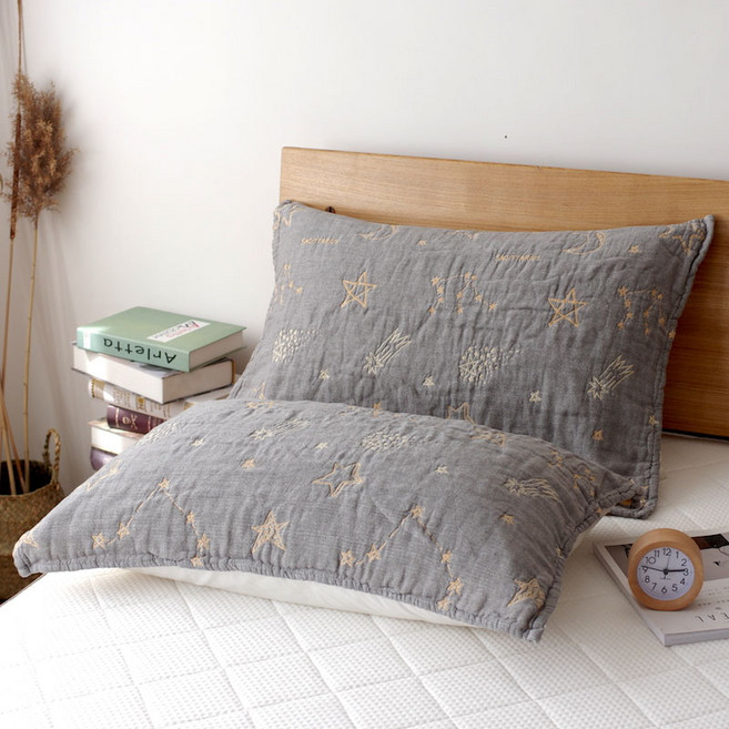 宣妮家居 純棉四層紗枕套