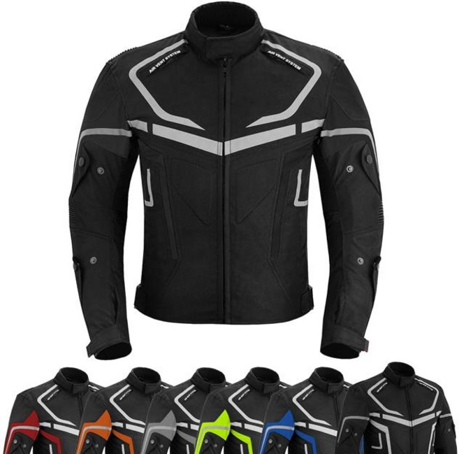 사가 모토 바이커 남성 오토바이 재킷 방수 CE 장갑 코트 보호 코르두라 텍스타일 (Color-Black Size-XXLarge)