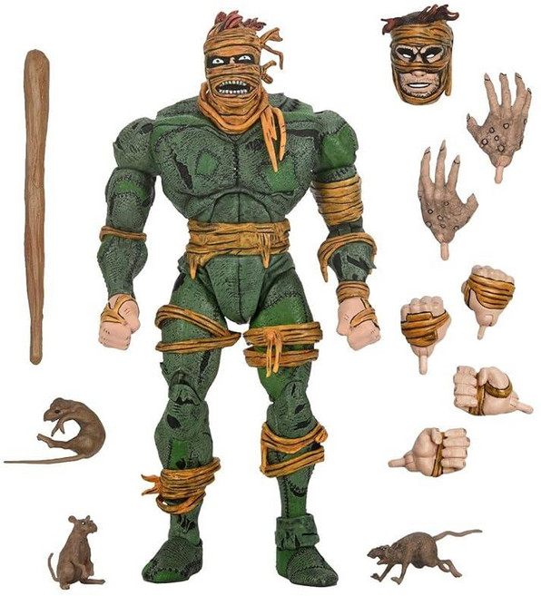 미국출고 평점4.5+ 179467 네카 NECA 래트 킹 - 17.8cm(7인치) 스케일 액션 피규어 십대 돌연변이 닌자 거북이(미라지 코믹스) 수집품