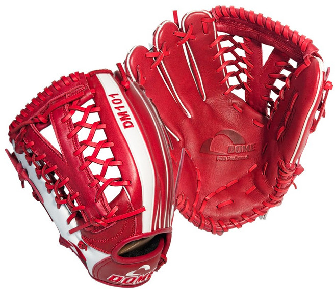 DOME 돔 글러브 외야수 좌투용 DM101 (RD/WT), 1개, RD/WT