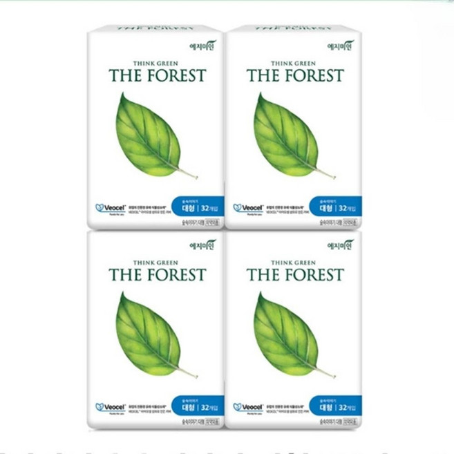 예지미인 생리대 중형 144매 무향 순면커버 데일리용 대용량, 4개, 36개입