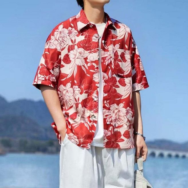 하와이안 반팔셔츠 LM-0677 꽃무늬 5color 38907pc 1개