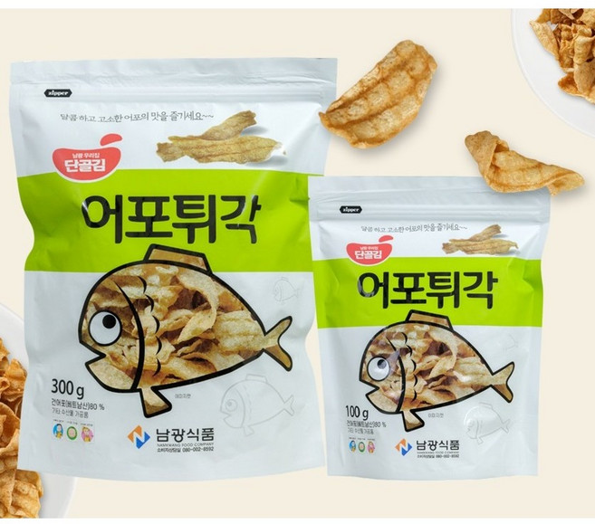 (남광식품)달콤하고 고소한 어포튀각 100g 맛나요, 300g, 1개