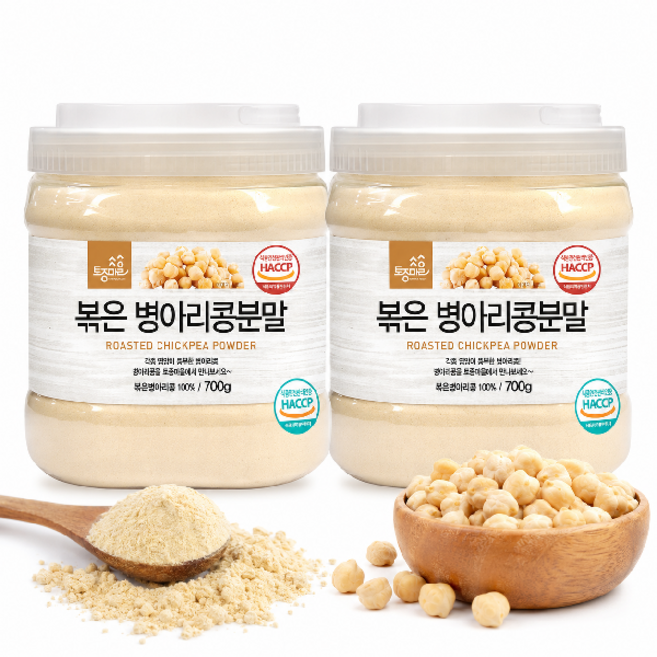 토종마을 [토종마을]HACCP인증 볶은 병아리콩분말 700g X 2통, 2개