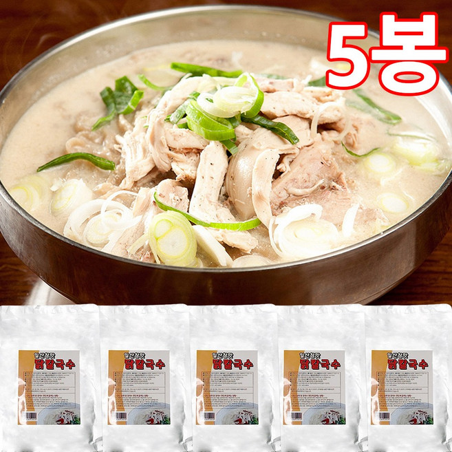 닭칼국수 진한국물 캠핑 칼국수 밀키트, 5개, 330g