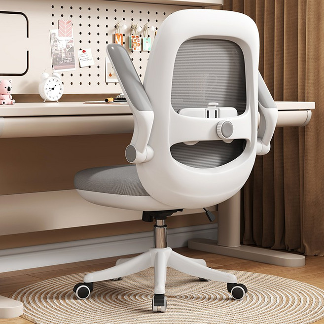 Arcbliss 사무용 푹신한 메쉬 컴퓨터 의자 조절식 요추 지지, 그레이