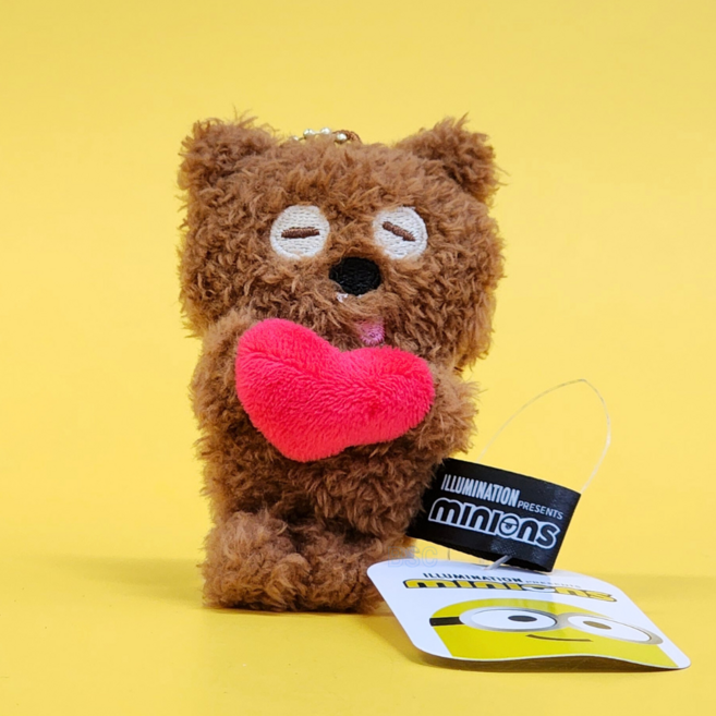 BSC 미니언즈 팀 미니 인형 키링 존귀곰 애착인형 가방고리 키홀더 곰돌이 가방장식, 1개, 팀 하트, 8cm
