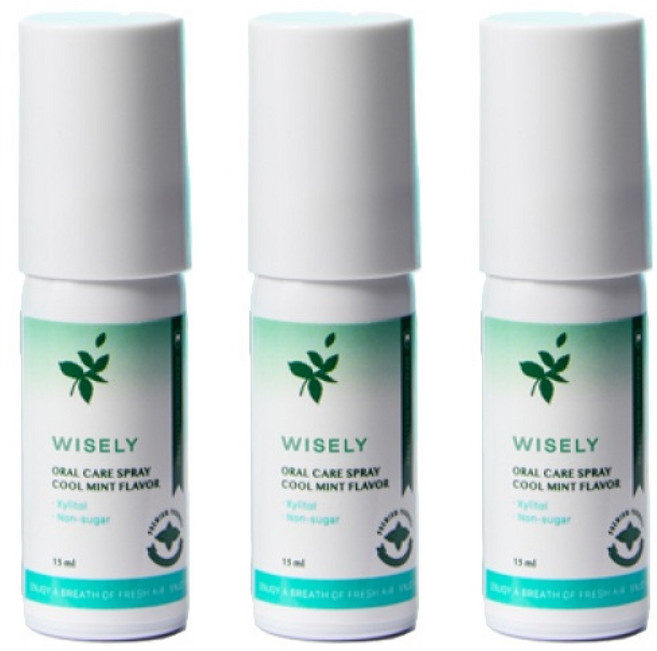 와이즐리 허브향 구취제거 구강 스프레이, 3개, 15ml