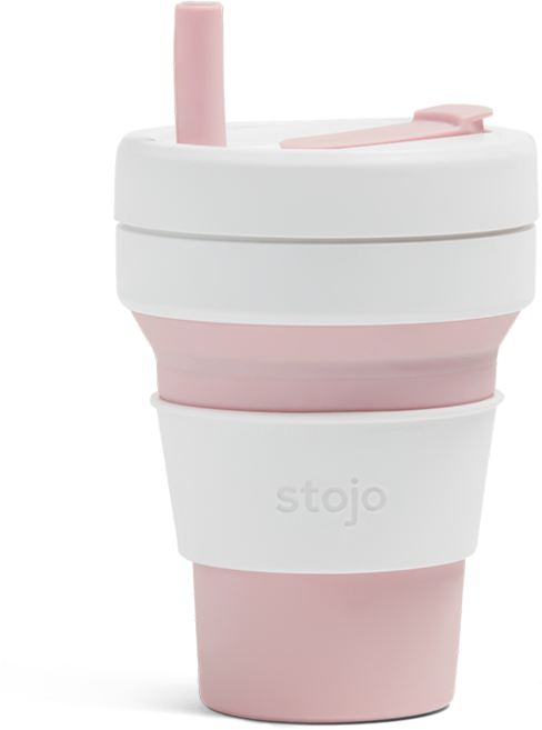 스토조 비기 접이식 실리콘 텀블러 컵 473ml, 로즈, 1개
