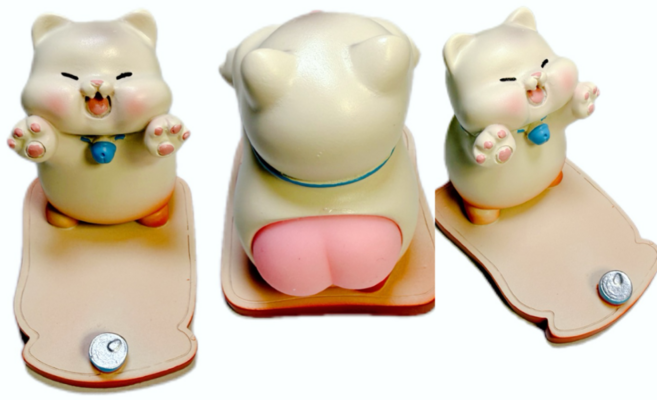 고양이 냥냥 휴대폰거치대 책상 식탁 사무실 편안한 휴대폰시청, 1개