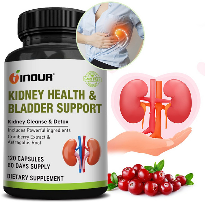 신장 정화 해독 회복 및 방광 건강 지원 - 크랜베리와 주니퍼 베리가 함유된 찬카 피에드라 신장 회복 보조제 (해독 및 방광 건강 증진), 1개, 120정