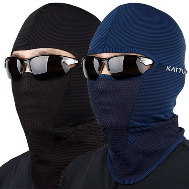 FoBel CooL-MAX 바라클라바 여름 복면 쿨 바라클라바, 2개, 블랙