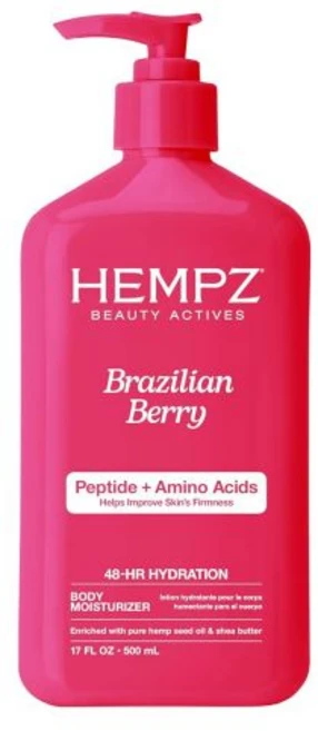Hempz 스위트 자스민 & 로즈 허벌 바디 모이스처라이저 (여성용 480ml) - 100% 순수 헴프씨드 오일 콜라겐 시어버터 함유 피부용 수분 공급 로션 136835, Brazilian Berry, 17 Fl Oz (Pack of 1), 1, 500ml - 쿠팡