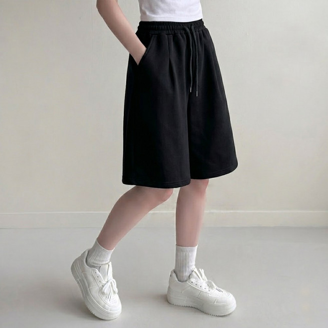 편안한 여자 데일리 5부 버뮤다 팬츠 바지 (KP01)